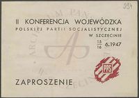 II Konferencja Wojewódzka PPS w Szczecinie [ 15-16.06.1947 r]