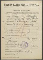 PK PPS Kołobrzeg [Karlino] - deklaracje członkowskie, kwestionariusze personalne, życiorysy, legitymacje i fotografie
