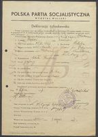 PK PPS Kołobrzeg [Karlino] - deklaracje członkowskie, kwestionariusze personalne, życiorysy, legitymacje i fotografie