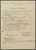 PK PPS Koszalin - deklaracje członkowskie, kwestionariusze personalne, życiorysy, legitymacje i fotografie