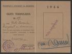 Służbowa karta tramwajowa prezydenta Szczecina Piotra Zaremby, uprawniająca do bezpłatnych przejazdów, wystawiona 4 marca 1946 r.